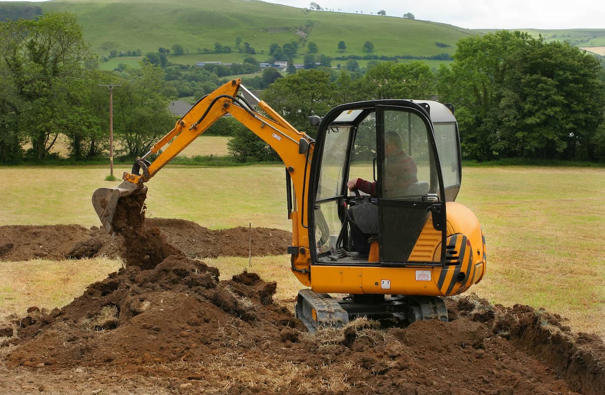 Mini Excavator Digging
